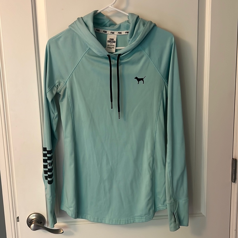*Like new! Teal blue PINK hoodie